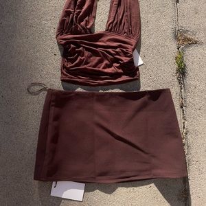 BAMBA swim brown set
